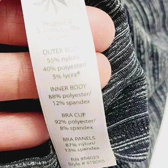 Athleta Womens Black Racerback Tank Top Ruched Sides Breathable Fabric Size S - Picture 3 of 8